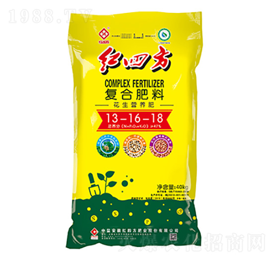 花生專用營(yíng)養(yǎng)配方復(fù)合肥料13-16-18-紅四方