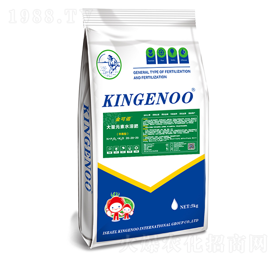 5kg平衡型大量元素水溶肥料20-20-20-金可諾