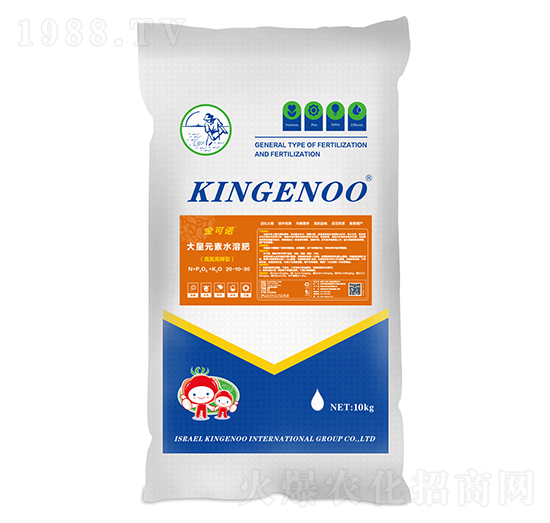 10kg高氮高鉀型大量元素水溶肥料20-10-30-金可諾
