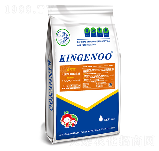 5kg高氮高鉀型大量元素水溶肥料20-10-30-金可諾