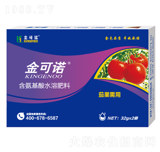 32g茄果需用含氨基酸水溶肥料-金可諾