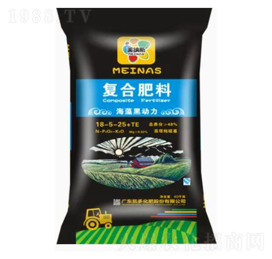 海藻黑動力復合肥料18-5-25+TE-美納斯-凱多化肥