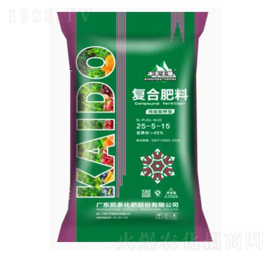 純硫酸鉀型復(fù)合肥料25-5-15-冰豐王座-凱多化肥