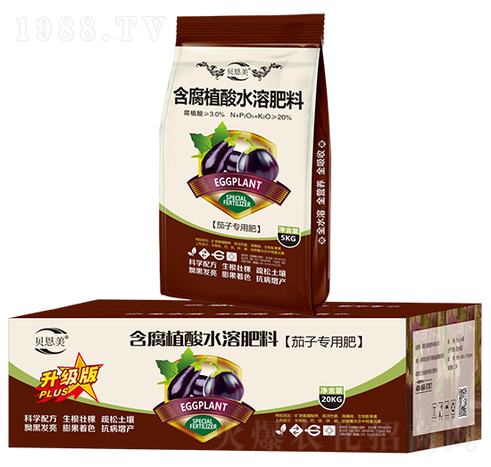 茄子專用含腐植酸水溶肥料（箱）-貝恩美