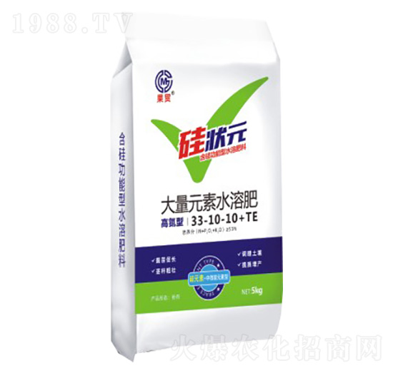 高氮型大量元素水溶肥33-10-10+TE-硅狀元-果茂生物
