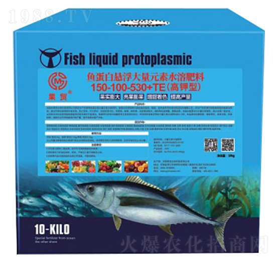 魚(yú)蛋白懸浮大量元素水溶肥料150-100-530+TE(高鉀型)-果茂生物