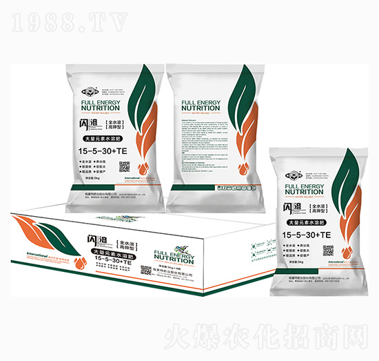 全水溶高鉀型大量元素水溶肥料15-5-30+TE-農(nóng)來樂-俄富特肥業(yè)