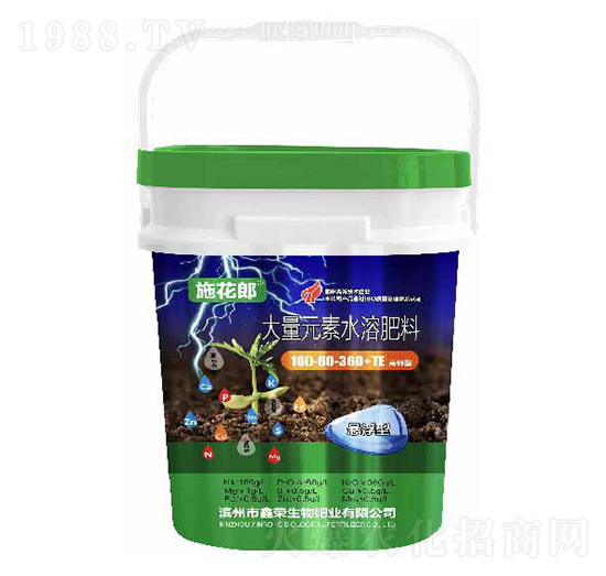 懸浮高磷型大量元素水溶肥料180-60-360+TE-施花郎-鑫榮生物