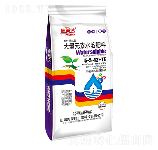 大量元素水溶肥料5-5-42+TE-施美達(dá)