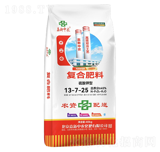 硫酸鉀型復(fù)合肥料13-7-25-嘉新中農(nóng)