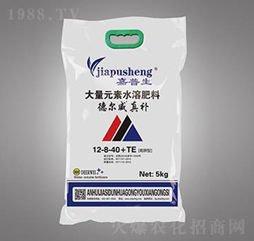 高鉀型大量元素水溶肥料12-8-40+TE-德爾威真補-嘉思頓