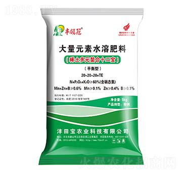 平衡型大量元素水溶肥料20-20-20+TE-豐領(lǐng)冠-灃田寶農(nóng)業(yè)