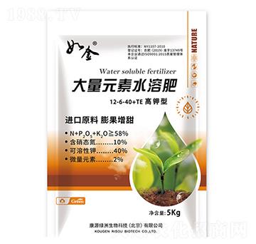 高鉀型大量元素水溶肥12-6-40+TE-如金-綠洲生物