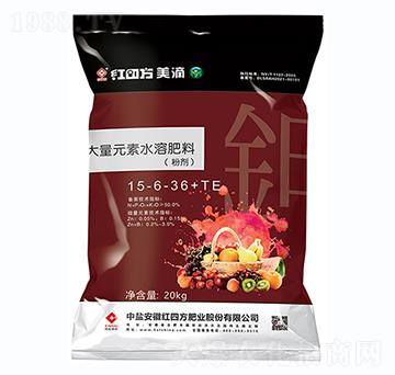 大量元素水溶肥15-6-36+TE-紅四方