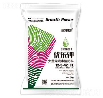 優(yōu)樂鉀大量元素水溶肥料12-5-42+TE-根果郎-第五元素
