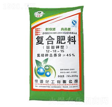 45%硫酸鉀型復(fù)合肥料12-18-15-綠源生態(tài)